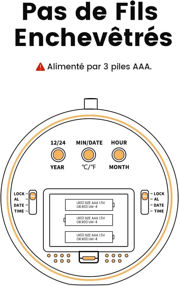 Digital väckarklocka i trä LCD digital klocka med datum temperatur snooze bakgrundsbelysning