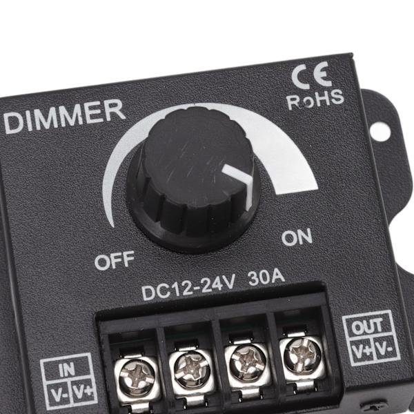 LED-himmennin, yksikanavainen PWM-valaistus, portaaton himmennysohjain 5050 3528 yksivärisille valonauhoille DC 12V-24V 30A