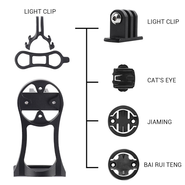 Computer Mount Holder til Garmin til Bryton Stoppur Speedmeter MTB Landevejscykel Stoppur