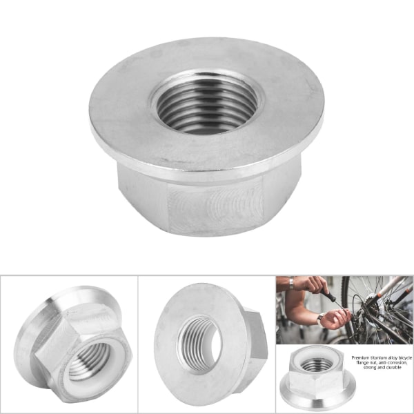 1 stk. M5 M6 M8 M10 M14 Flange låsemøtrik i titaniumlegering til cykel og motorcykel (M14X1.25)
