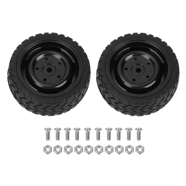 2 kpl 63 mm:n RC-kumiset pyörät 1/10 kauko-ohjattavaan kilpa-autoon, buggyyn ja kuorma-autoon