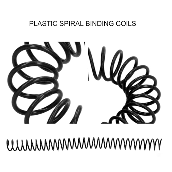 20 st plastspiralbindningsspolar 19 mm 3/4 tum ID 30 hål spiraler för A4 A5 anteckningsbok svart