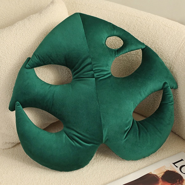 Turtle Back Bamboo Sofa Pillow Cushion Leaf Shaped Throw Pillow