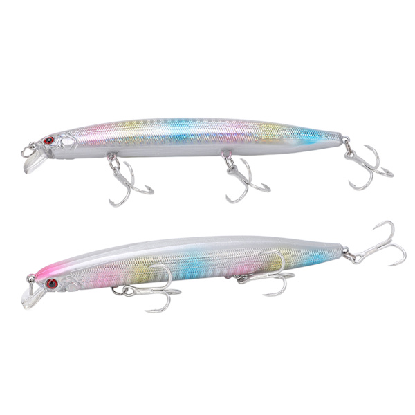 Antikorrosion Minnow Lokkemad 3D Øjne Fiske Hard Bait Fiskegrej med 3 Skarpe ModhagerNr. 3