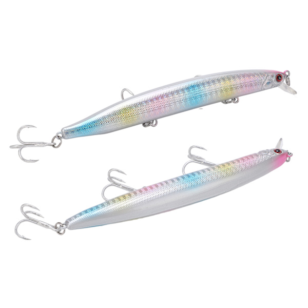 Antikorrosion Minnow Lure 3D Ögon Fiske Hård Bete Fiske Tackles med 3 Skarpa HackarNr. 3