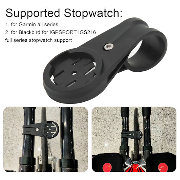 Cykelcomputerholder Montering Cykel Stopur Stativ Forlæng Adapter Beslag til TT Hvile Styr