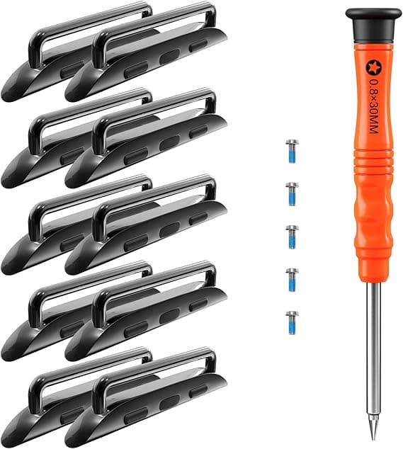 Urremforbindere Erstatningsled til Apple Watch 38 40 41mm 10-pak Sort 38/40/41mm