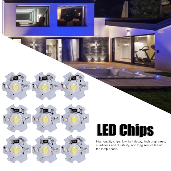 25 stk. 5V LED-chips 200LM 3W LED-pæreperler med høj effekt til DIY-belysningsarmaturer Ren hvid 6000-6500K