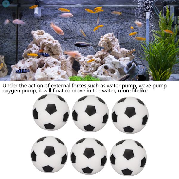 10 stk. Mini fodbold akvarie dekoration livagtig form flydende fiske tank fodbold dekoration til akvarium fiske tank S