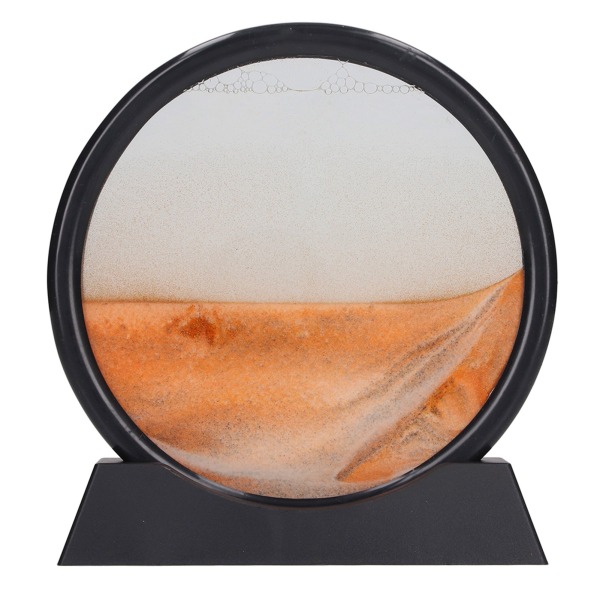 7in Flytande Sandkonst Bild Avslappnande Dekoration 3D Flytsand Målning Dekor för Hem Kontor Gult