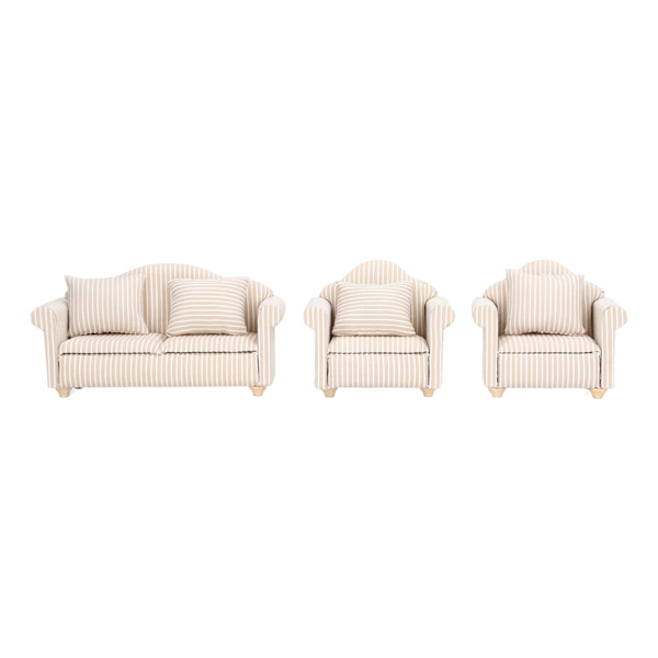 1:12 Skala Dukkehus Sofa Håndlavet Høj Simulation Miniature Sofa til Dukkehus Tilbehør