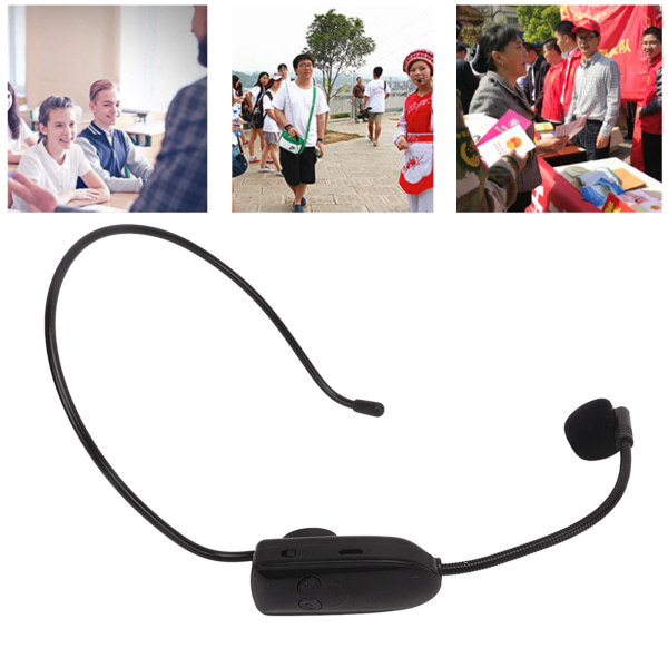 2.4G Microphone Headset Light Weight Head Wear Mic Multipurposes Cordless Headset Mic for Singing Live Stream Voice Recording