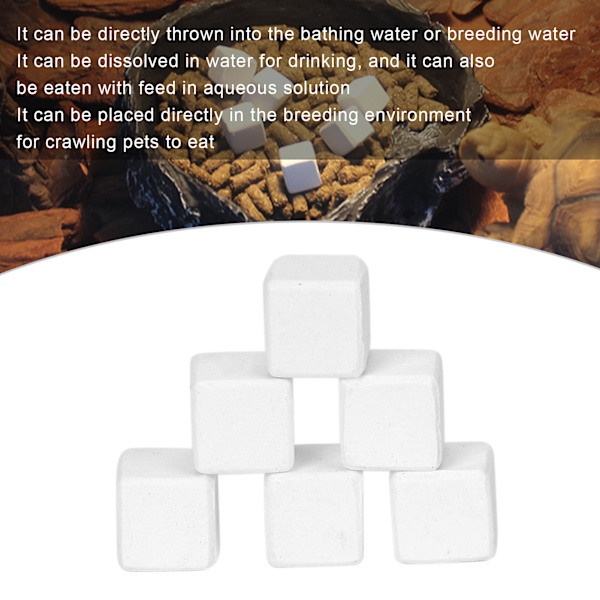 6 st fiskakvarium kalciumsten naturliga mineralblock kalciumsten leksak för akvarium reptiler