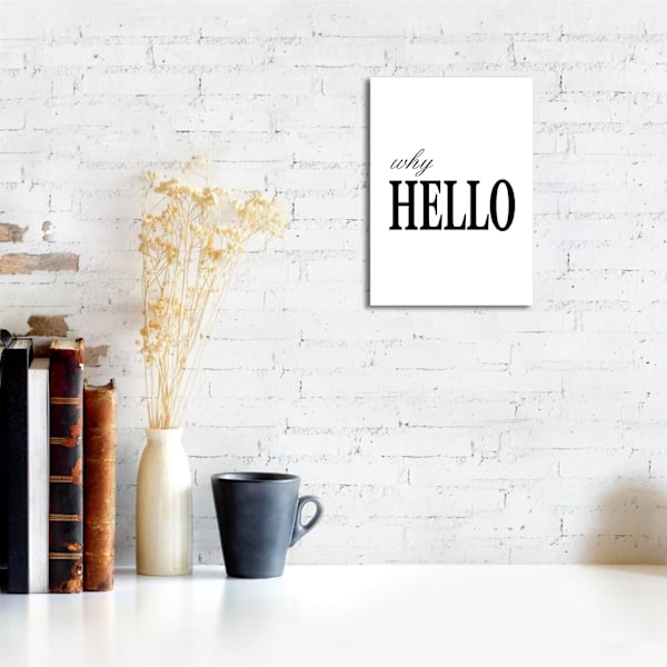 1 kpl Why Hello Quote -juliste, kangas, seinätaide, maalaus, kodin ja toimiston sisustus