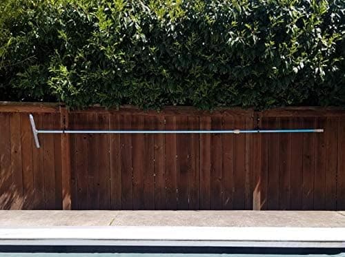 4-delt sort aluminiums poolstangholder sæt til skimmere, løvriver, børster og haveredskaber