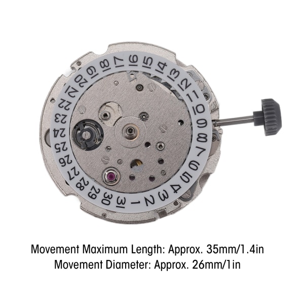 8215 Automatisk mekanisk kalenderurverk ersättning 3Pin hög precision klockreparation delar