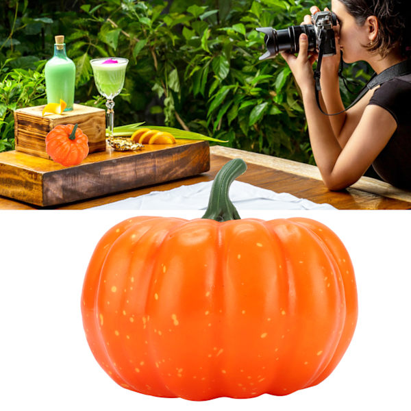 5 kpl käsityökurpitsaa, minikokoisia muovisia oransseja kurpitsakoristeita DIY-askarteluprojekteihin, keittiöjuhlien koristeluun
