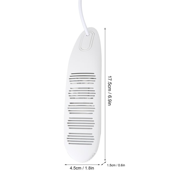 Bærbar USB skotørker intelligent timing deodorisering sko støvel tørkemaskin USB 5V hvit