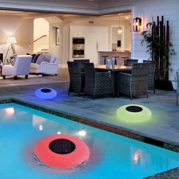 Flytande poolljus, uppgradera RGB-färgskiftande LED-poolbollar, vattentäta badleksaker, nattlampa för barn, perfekt för poolen