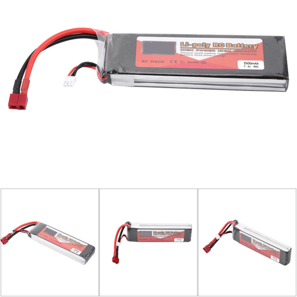 ZOP POWER 2S 7.4V 3500mAh 60C Rechargeable LiPo Battery with T Plug (3500mAh 60C)