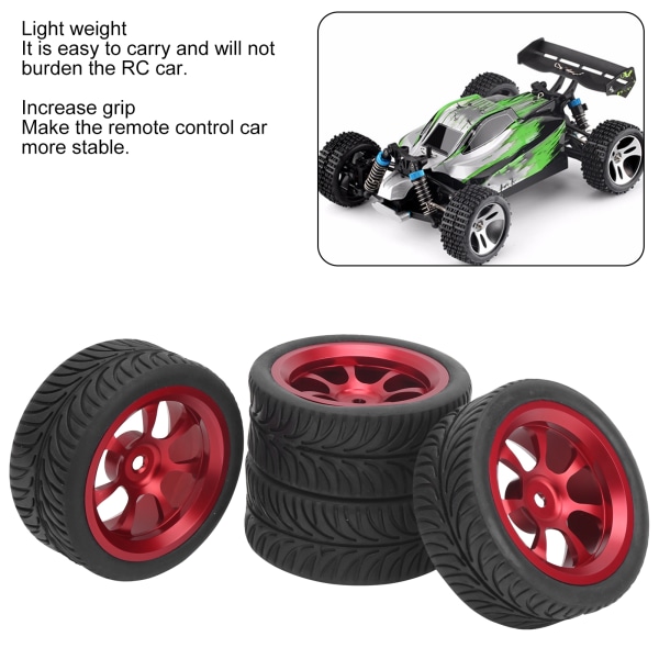 RC-hjul, däck, nav, reservdelar, tillbehör, passar till Wltoys 144001 1/14 fjärrstyrd bil