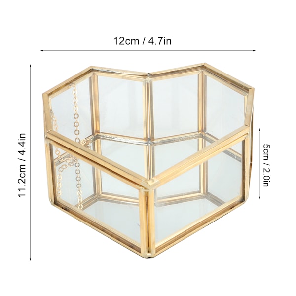 Sjarmerende Hjerteformet Glassplanter for Sukkulenter, Hjemmeborddekorasjon