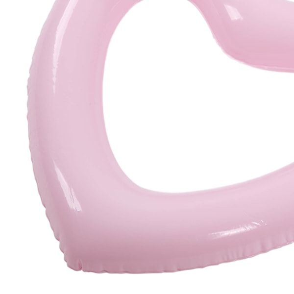 Hjärtformad simring 45 cm tjock rivbeständig PVC-material uppblåsbar pool flytringar för poolparty stränder rosa
