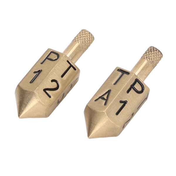 2PCS 6-sidig roterande tärning med skaft Solid Metal Gyroscope Top Dice Toy för Desktop Game