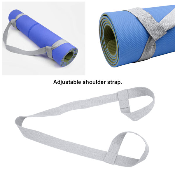 Yoga Rem Bärbar Justerbar Mjuk Lätt Enkelt Fixerad Multifunktionell Stretch Bälte för Bär Grå