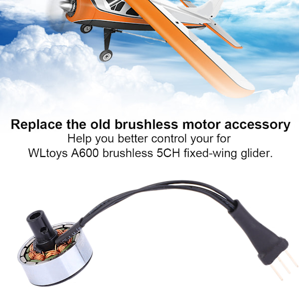 RC Reservdelar Borstlös Motor Passar för WLtoys A600 Borstlös 5CH Fast Ving RC Glidflygplan