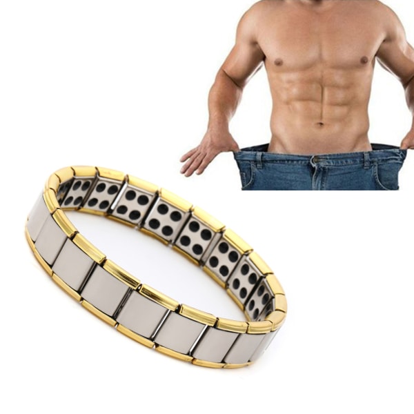 Magnetic Bracelets for Men Titanium Steel Body Slimming Bracelet Double Row Strong Magnets Bracelet Health Care Bracelets