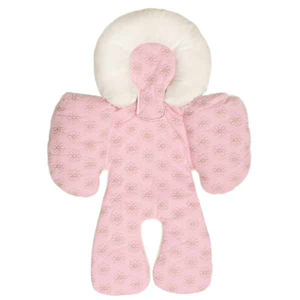 Spædbarnsvognsmadras Beskyttende Miljøvenlig Baby Barnevognsvognsmåtte Pude Klapvognspude Pink