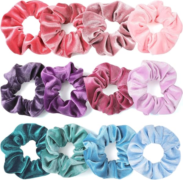 Hårelastikker til kvinder og piger, premium fløjls-scrunchie til hår, søde farver, elastiske tykke bånd, bløde reb, hestehaleholder, hårtilbehør