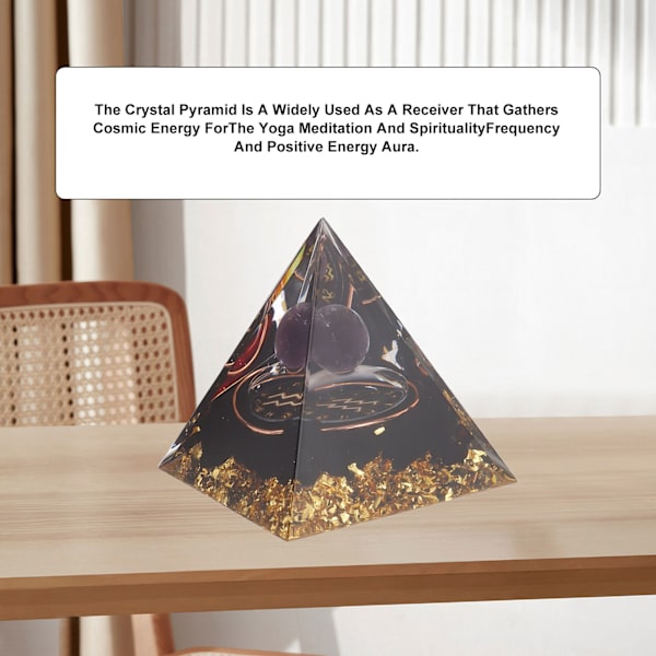 5 cm Orgonitpyramid för positiv energihelande Kristallpyramid Meditation Orgonitpyramid Chakra Zodiak Energikälla Vattumannen