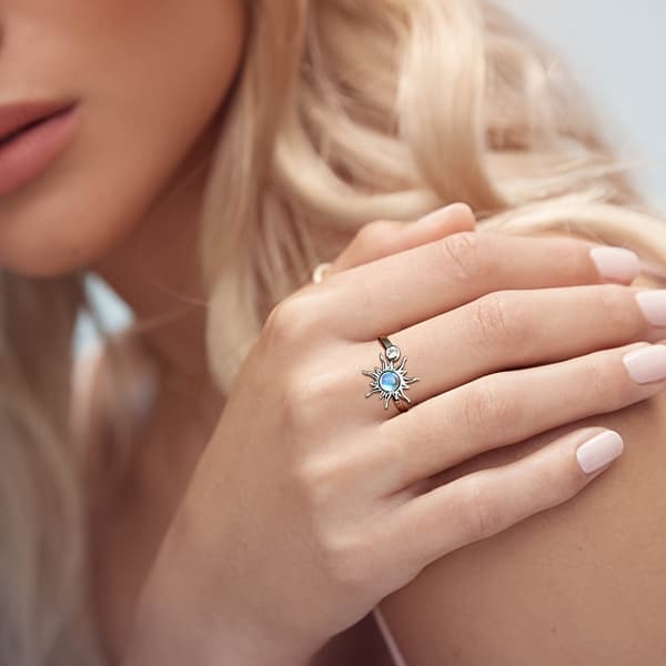 Justerbar Solrosring Du Är Mitt Solsken Öppen Ring Elegant Smycke för Tonåringar Perfekt för Födelsedag Årsdag