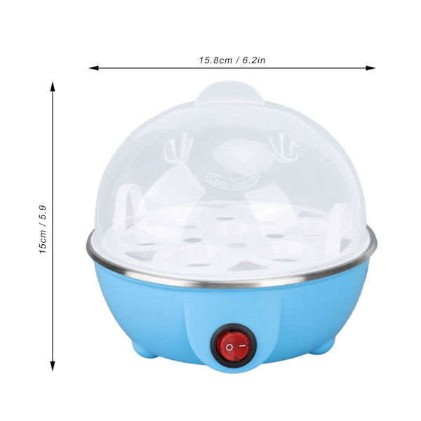 Kylling Egg Cooker Lag Opptil 7 Store Kokte Egg Anti Dry Burning Automatisk Slå Av Egg Poacher Med Varmeplate EU Plugg 110V Blå