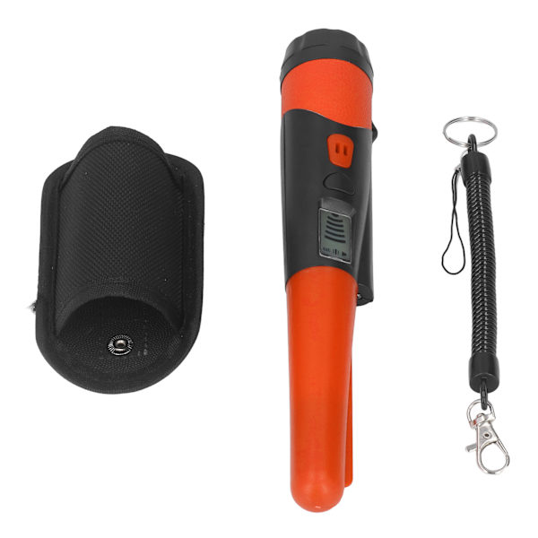 Metaldetektor Professionel Høj Følsomhed Bærbar Håndholdt Metaldetektor med LCD Display Lommelygte Funktion Orange