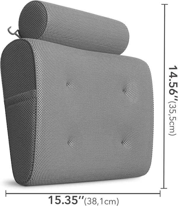 Everlasting Comfort Luksus Badekarpute Hode Nakke Ryggstøttepute for Badekar Spa Bløtlegging