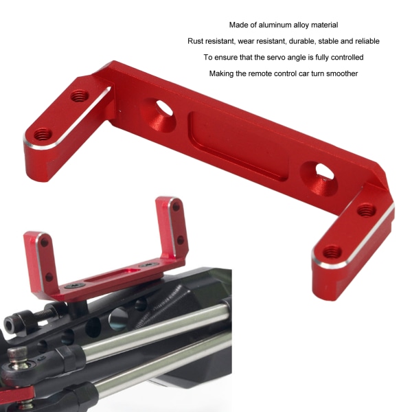 RC-bilservofäste i aluminiumlegering, servofäste för Capra UTB10 1/10 RC Crawler-uppgraderingar, tillbehör, röd