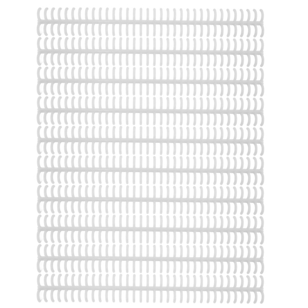 10 stk 34 hull bindersrygg i plast, delbar løsbladsringer med 12 mm diameter, hvit