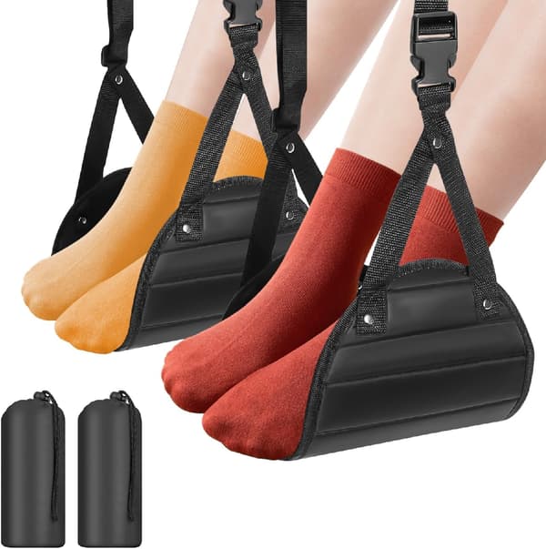 Fotohängmatta för flygresor 2-pack minnesskum flygplansfotohängmatta ger fotstöd för flygresor bärbara flygresor