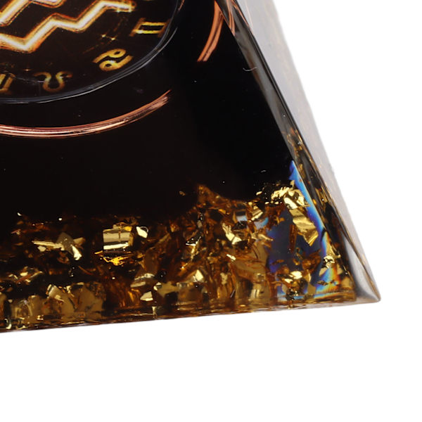 5 cm Orgonitpyramid för positiv energihelande Kristallpyramid Meditation Orgonitpyramid Chakra Zodiak Energikälla Vattumannen