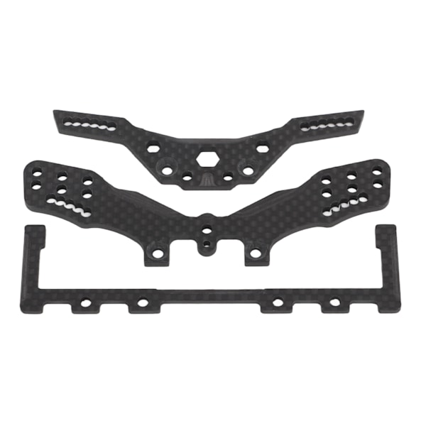 RC-bilchassi i kolfiber och aluminium, uppgraderingstillbehör för RC-bil, för 3RACING D5S Lite 1/10, ersättning, svart