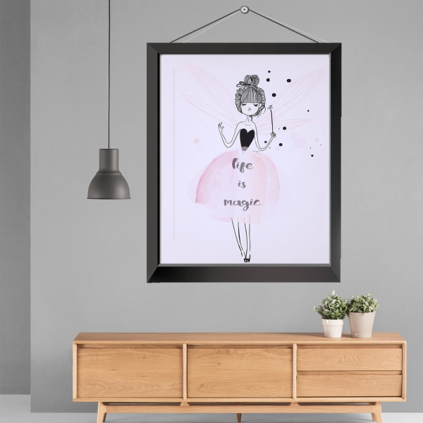 Söt tecknad flicka Canvas väggkonsttryck affischbild modern