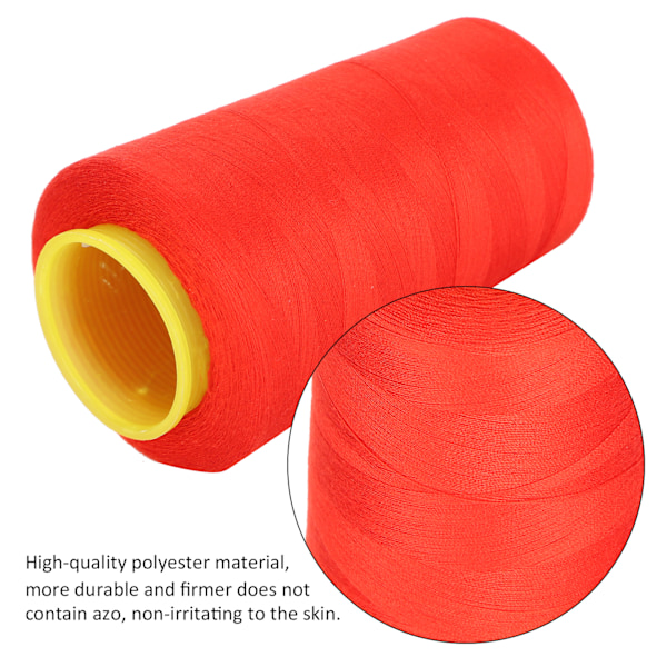 402 Polyester-ompelulanka 3000 jaardia käsinompelunaru DIY-käsityön ompeluun käsitöihin Punainen