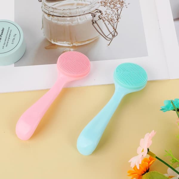 Silikone Ansigtskrubber 2 Stk Ansigts Exfoliator Børste Ansigtsrensebørste til Fjernelse af Hudorme Makeuprester Makeupværktøj
