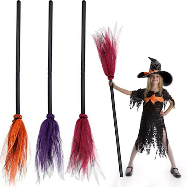 Halloween-noidan luuta muoviset luuta rekvisiitta naamiaisiin Halloween-koristeluun