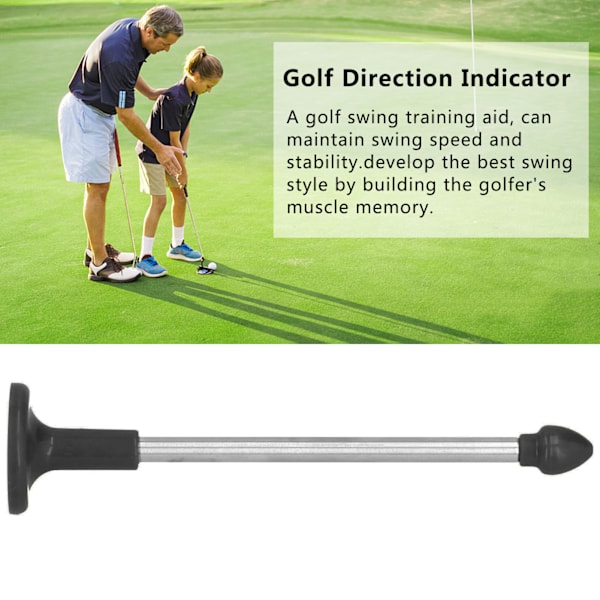 Golfriktningsindikator Skärande Klubbövning Assisterad Stång Svingkorrigerare Undervisningsverktyg Svart