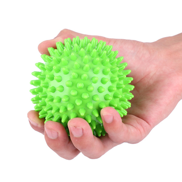 Holdbar Massasjerulle i Plast med Piggete Baller, Treningsverktøy for Fingeravslapping, Grønn, 9 cm
