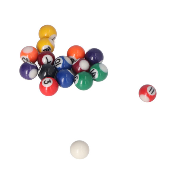 25mm Mini Biljardboll Komplett 16 Bollar Set Amerikansk Stil Harts Poolbord Bollar Tillbehör